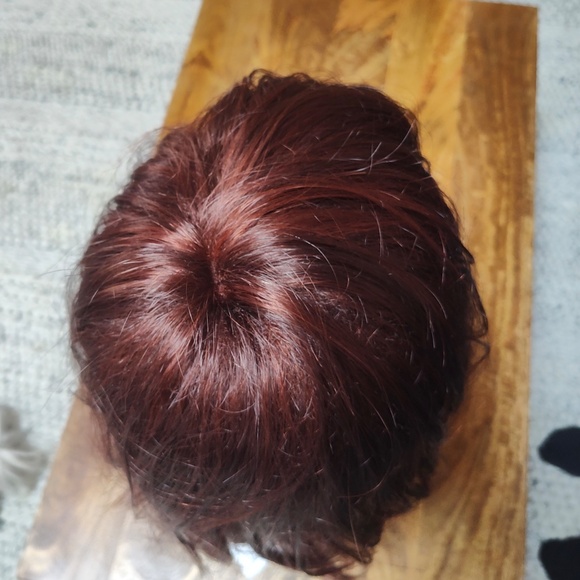 NWT Envy Wig NADIA Color Dark Red Mono Filament Part  Long Auburn NEW Wig Bangs - Picture 6 of 6